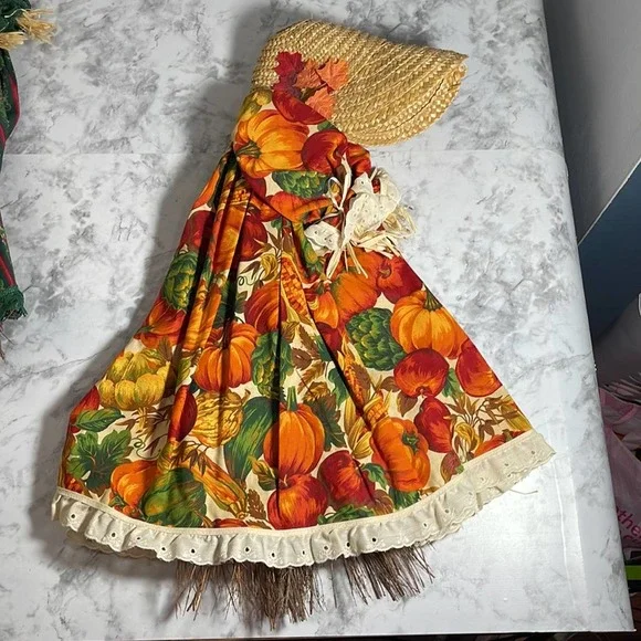 Vintage Handcrafted Holiday Country Decor Broom Dolls Set Of 2 - Picture 2 of 14